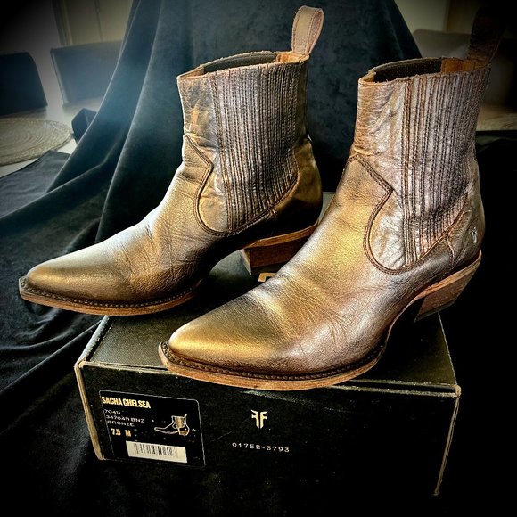 Frye Sacha Western Chelsea Boot (Women) | Nordstrom Frye Bronze Sacha Chelsea Boots